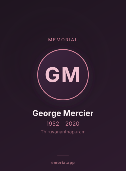 Memorial portrait of George Mercier