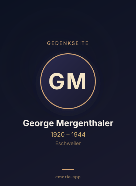 Gedenkportrait von George Mergenthaler
