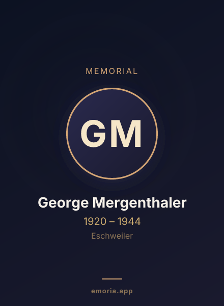 Memorial portrait of George Mergenthaler