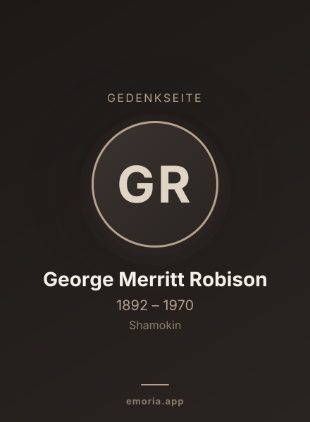 Gedenkportrait von George Merritt Robison