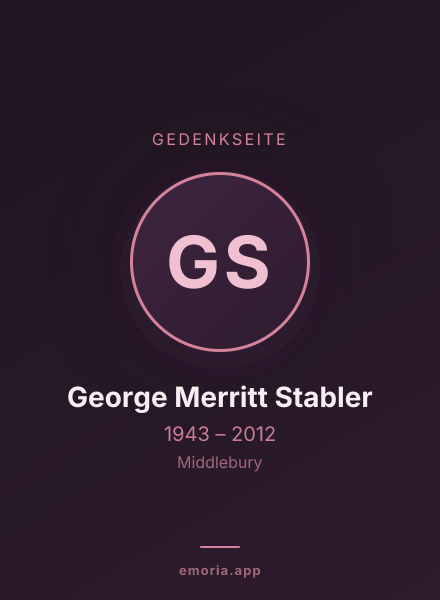 Gedenkportrait von George Merritt Stabler