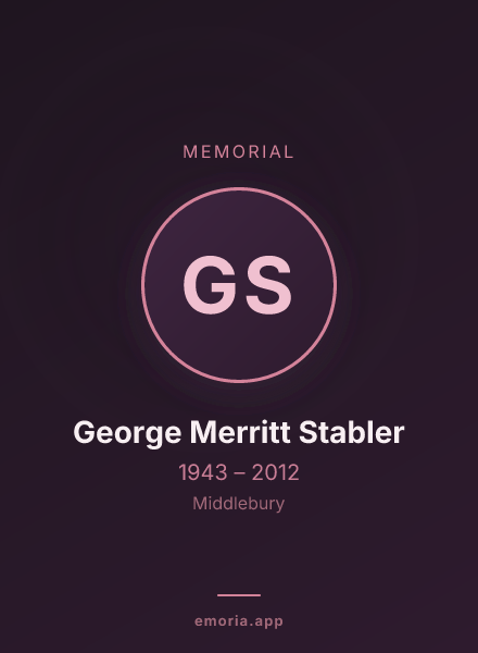 Memorial portrait of George Merritt Stabler