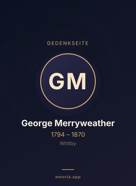 Gedenkportrait von George Merryweather