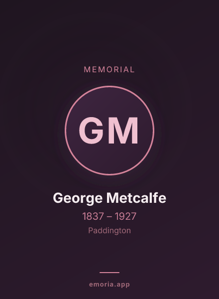 Memorial portrait of George Metcalfe