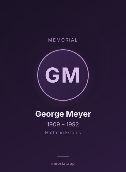 Memorial portrait of George Meyer