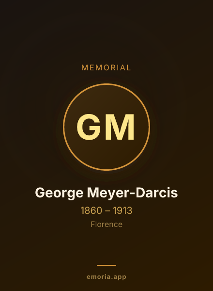 Memorial portrait of George Meyer-Darcis