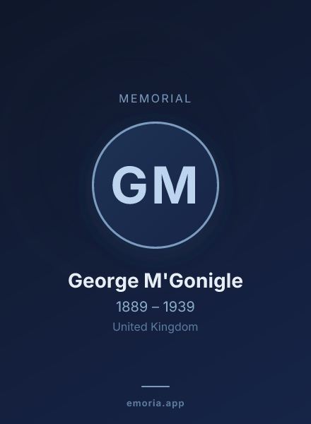 Memorial portrait of George M'Gonigle