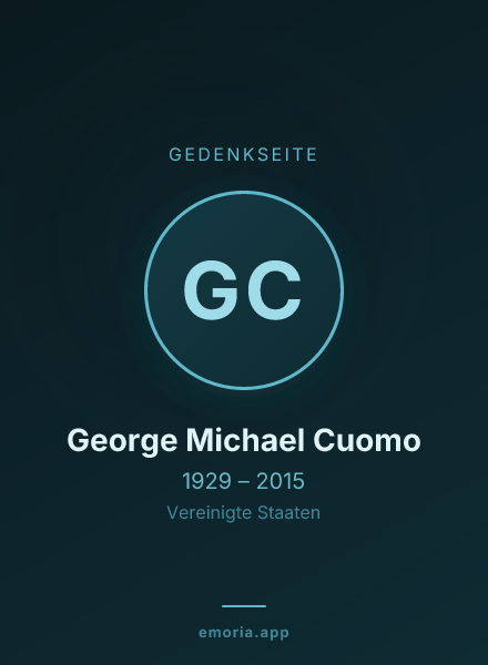 Gedenkportrait von George Michael Cuomo