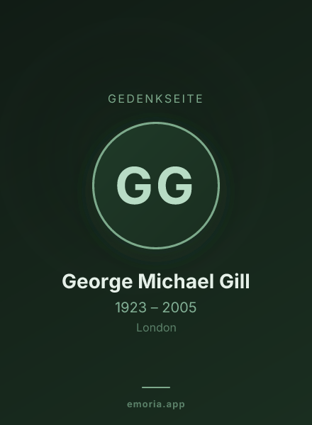 Gedenkportrait von George Michael Gill