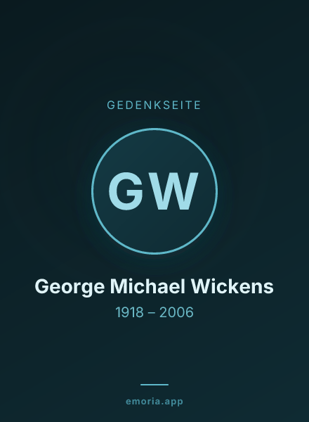 Gedenkportrait von George Michael Wickens