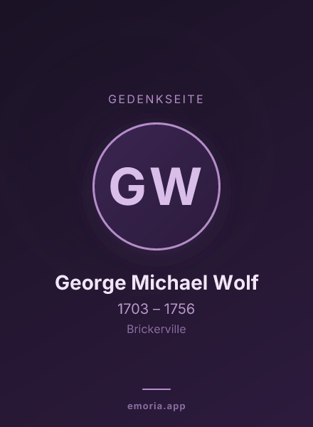 Gedenkportrait von George Michael Wolf