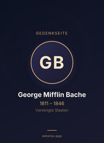 Gedenkportrait von George Mifflin Bache
