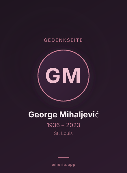Gedenkportrait von George Mihaljević