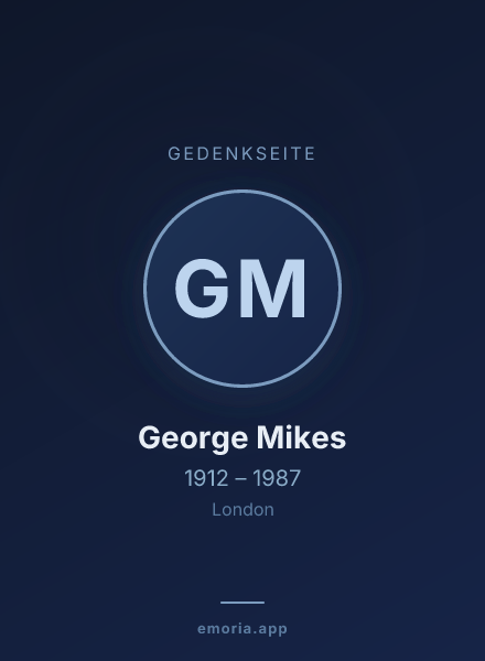 Gedenkportrait von George Mikes
