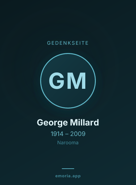 Gedenkportrait von George Millard