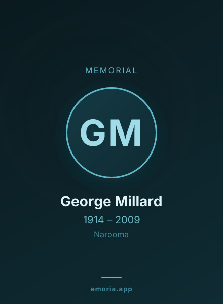 Memorial portrait of George Millard