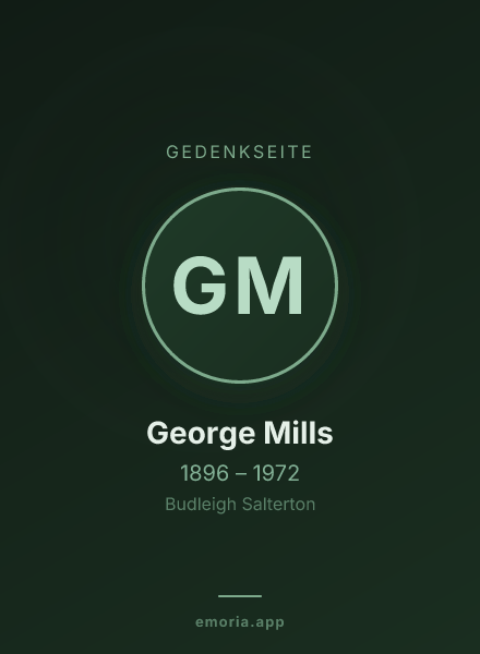 Gedenkportrait von George Mills