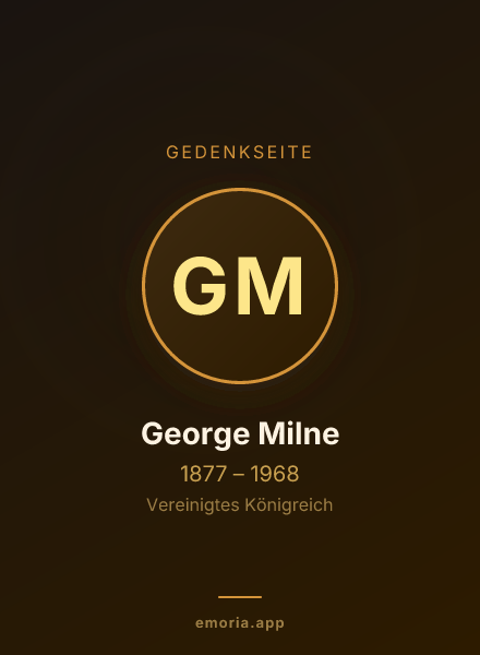 Gedenkportrait von George Milne