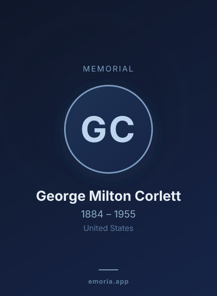Memorial portrait of George Milton Corlett