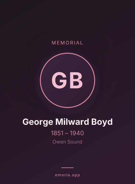 Memorial portrait of George Milward Boyd