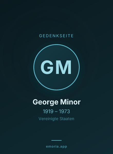 Gedenkportrait von George Minor