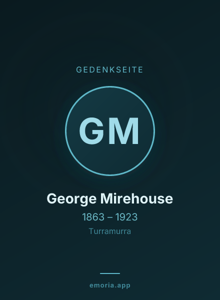 Gedenkportrait von George Mirehouse