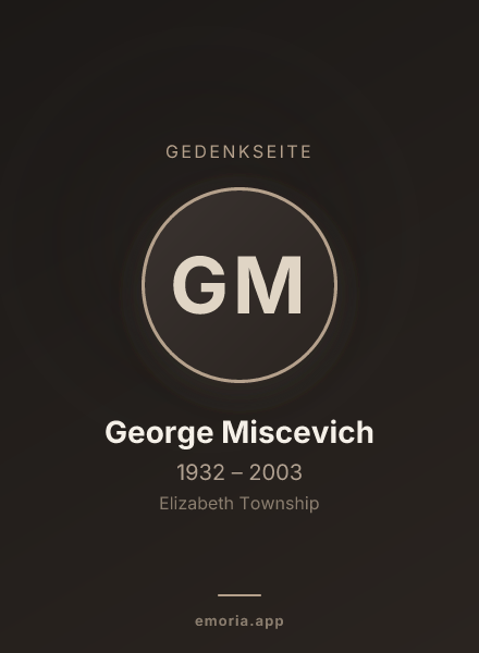 Gedenkportrait von George Miscevich