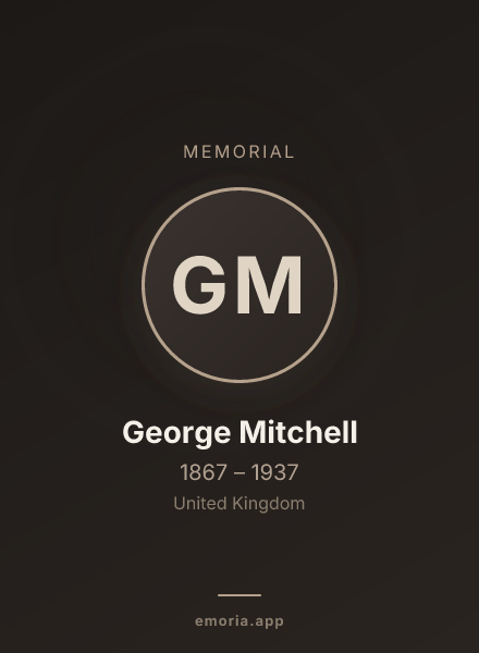 Memorial portrait of George Mitchell