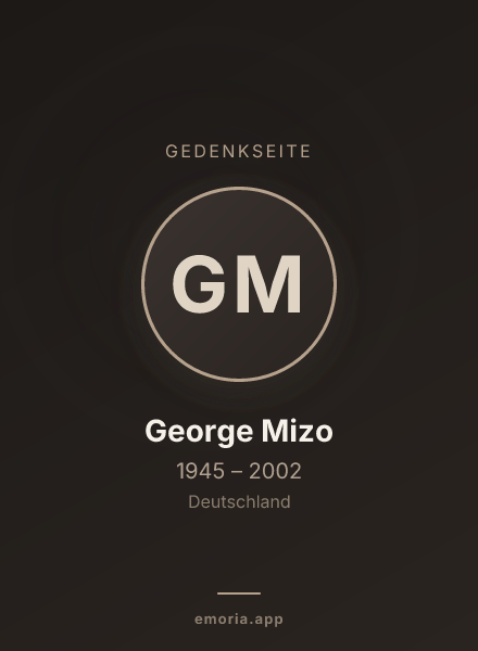 Gedenkportrait von George Mizo