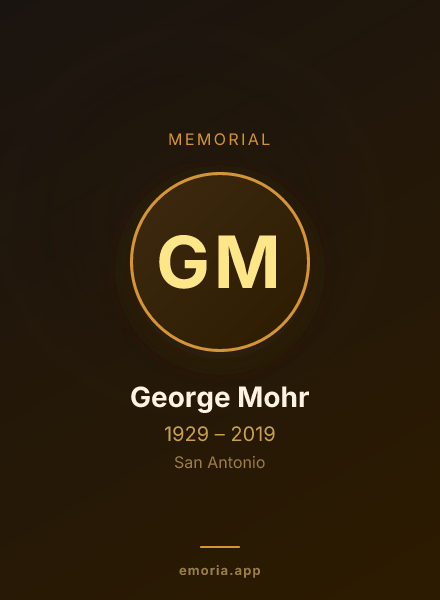 Memorial portrait of George Mohr