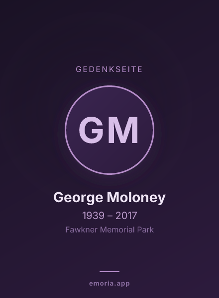 Gedenkportrait von George Moloney