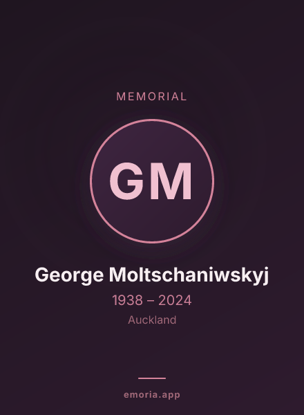 Memorial portrait of George Moltschaniwskyj