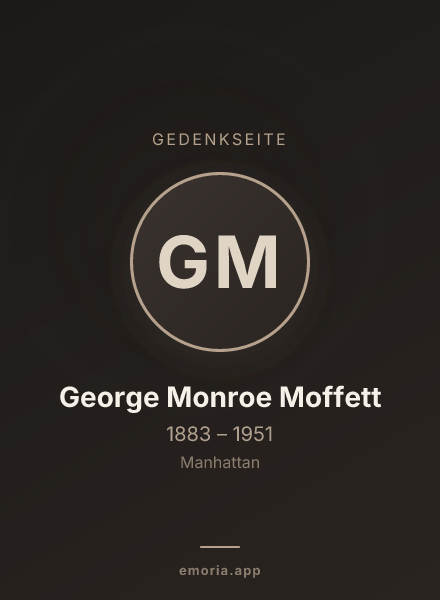 Gedenkportrait von George Monroe Moffett