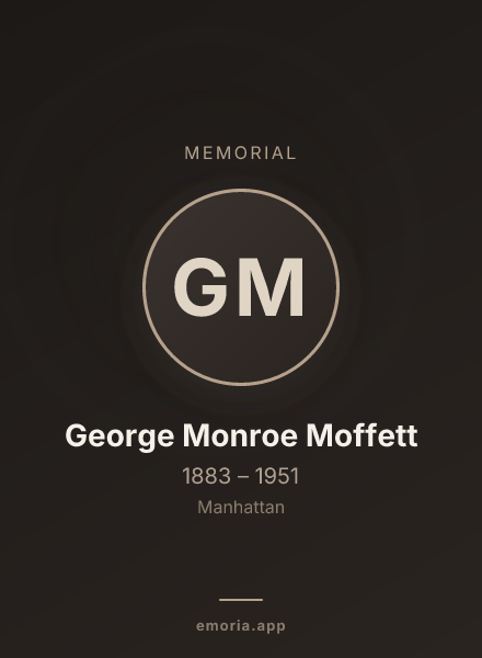 Memorial portrait of George Monroe Moffett