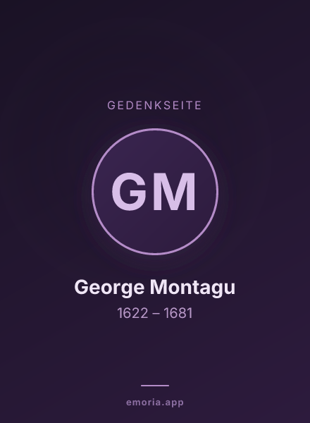 Gedenkportrait von George Montagu