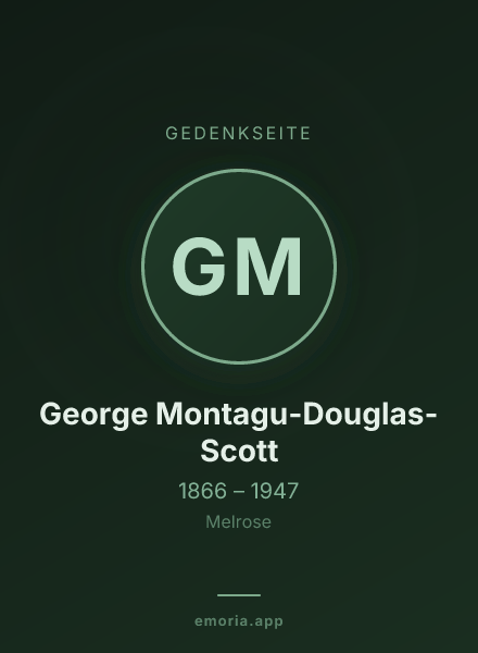 Gedenkportrait von George Montagu-Douglas-Scott