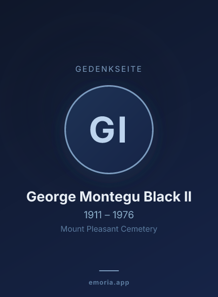 Gedenkportrait von George Montegu Black II
