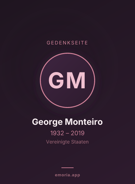 Gedenkportrait von George Monteiro