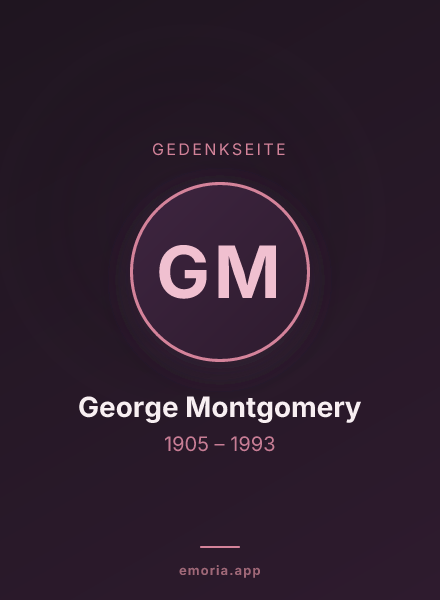 Gedenkportrait von George Montgomery