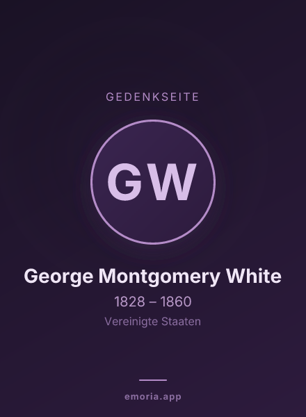 Gedenkportrait von George Montgomery White