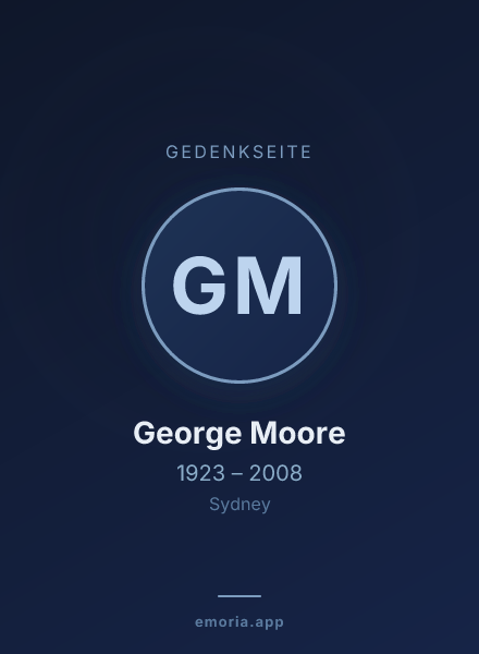 Gedenkportrait von George Moore