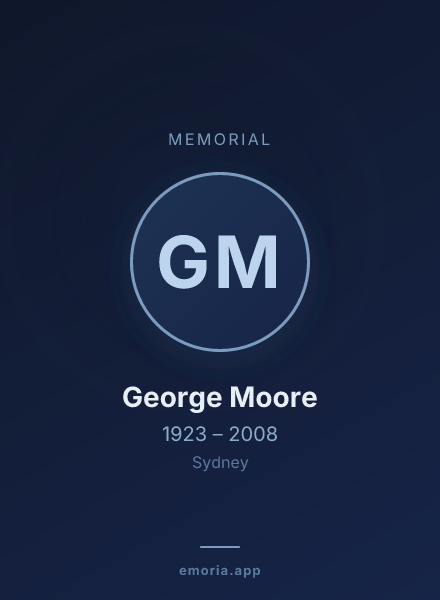 Memorial portrait of George Moore