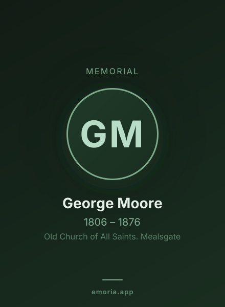 Memorial portrait of George Moore