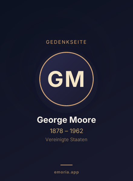 Gedenkportrait von George Moore