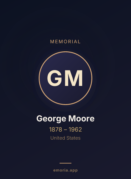 Memorial portrait of George Moore
