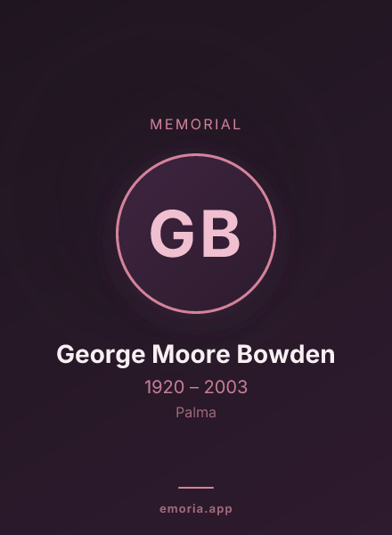 Memorial portrait of George Moore Bowden