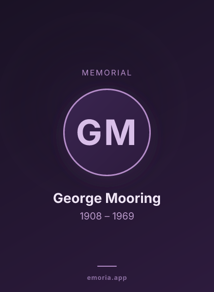 Memorial portrait of George Mooring