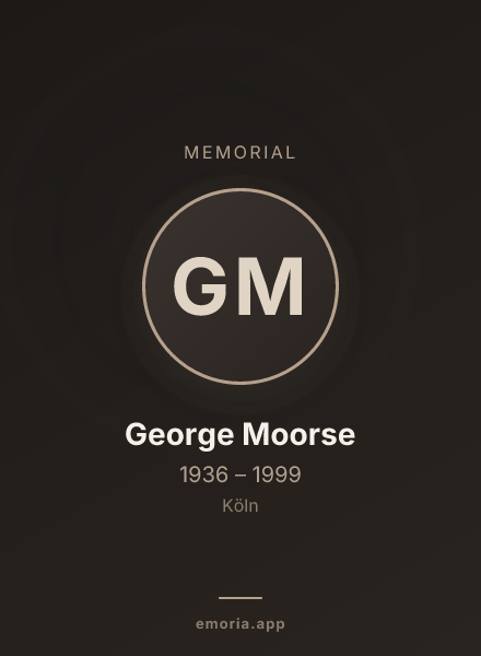 Memorial portrait of George Moorse