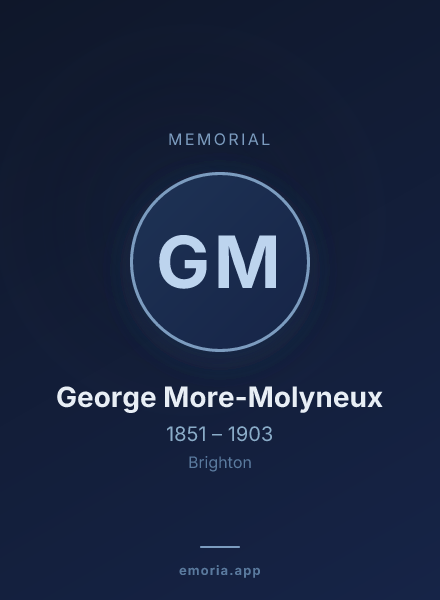 Memorial portrait of George More-Molyneux