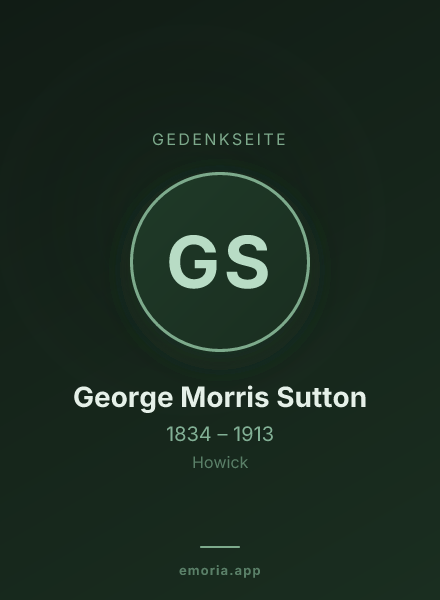 Gedenkportrait von George Morris Sutton